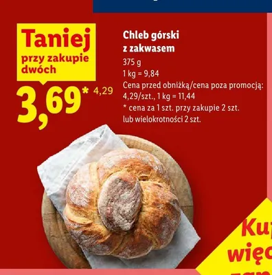 Chleb górski z zakwasem promocja w Lidl