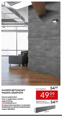 Kamień betonowy Magma Graphite promocja w Abra Meble