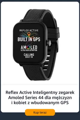 Reflex Active inteligentny zegarek Amoled Series 44 dla mężczyzn i kobiet z wbudowanym Gps promocja w Amazon