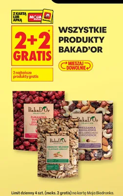 Wszystkie produkty 2+2 GRATIS promocja w Biedronka