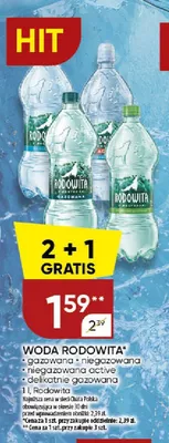 Woda Rodowita gazowana promocja w Chata Polska