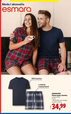 Piżama męska z bawełny promocja w Lidl