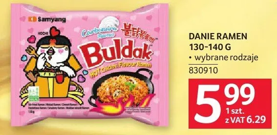 Danie ramen Samyang Buldak promocja w Selgros