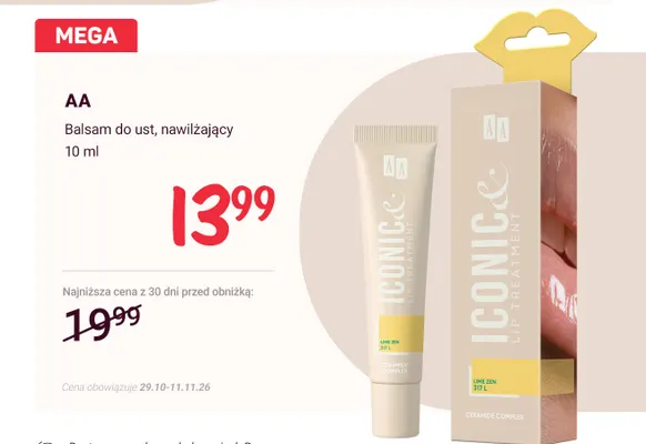 Balsam do ust nawilżający AA promocja w Rossmann