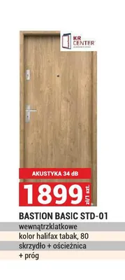 Drzwi wewnątrzklatkowe Bastion Basic STD-01 Kr Center promocja w Merkury Market
