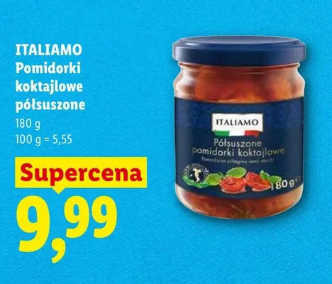 Pomidorki koktajlowe półsuszone ITALIAMO promocja w Lidl