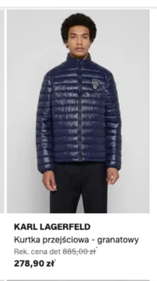 Kurtka przejściowa Karl Lagerfeld granatowy promocja w Lounge by Zalando