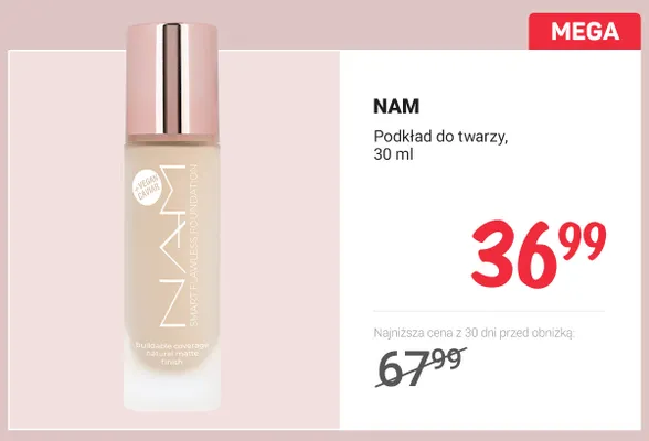 Podkład do twarzy NAM promocja w Rossmann