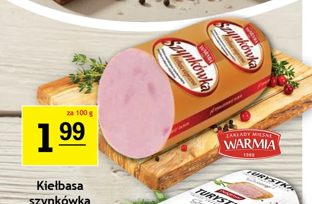 Kiełbasa szynkówka Warmia promocja w Gram Market