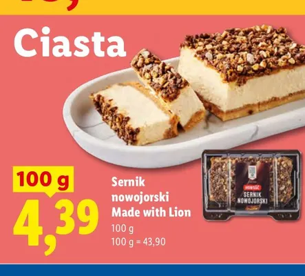 Sernik nowojorski Made with Lion promocja w Lidl