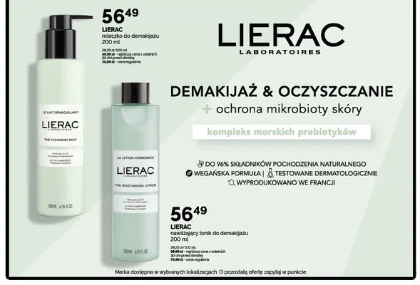 Mleczko do demakijażu Lierac promocja w Ziko Dermo
