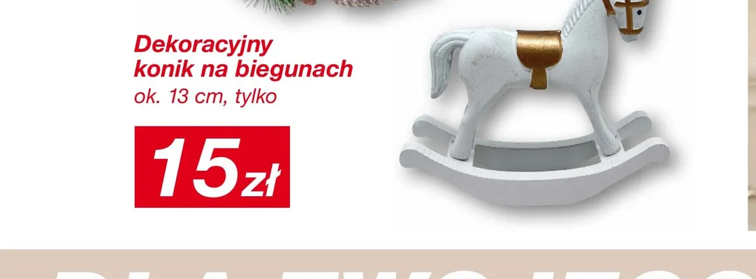 Dekoracyjny konik na biegunach promocja w KiK