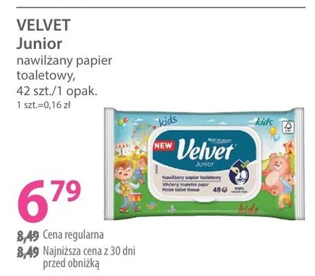 Papier nawilżany Junior toaletowy promocja w Hebe