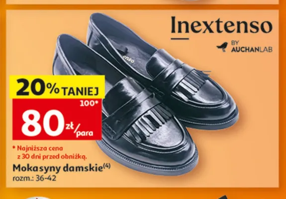 Mokasyny damskie Inextenso promocja w Auchan