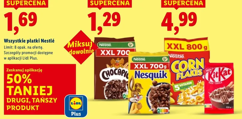 Płatki Nestlé Wszystkie płatki Nestlé promocja w Lidl