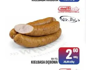 Kiełbasa dębowa Nik-Pol promocja w Tomi Markt