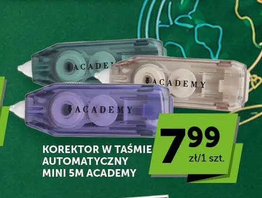 Korektor w taśmie automatyczny mini 5 m Academy Interdruk promocja w Euro Sklep