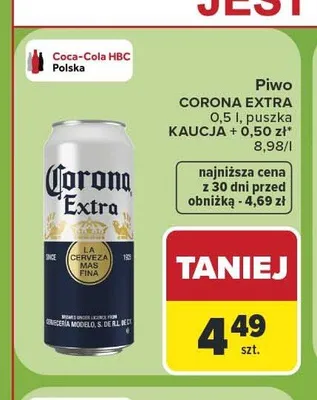 Piwo Corona Extra promocja w Carrefour