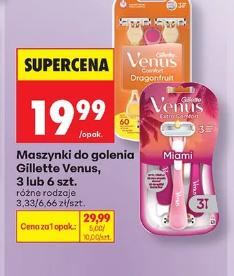 Maszynki do golenia Gillette Venus Extra Comfort Miami promocja w Biedronka