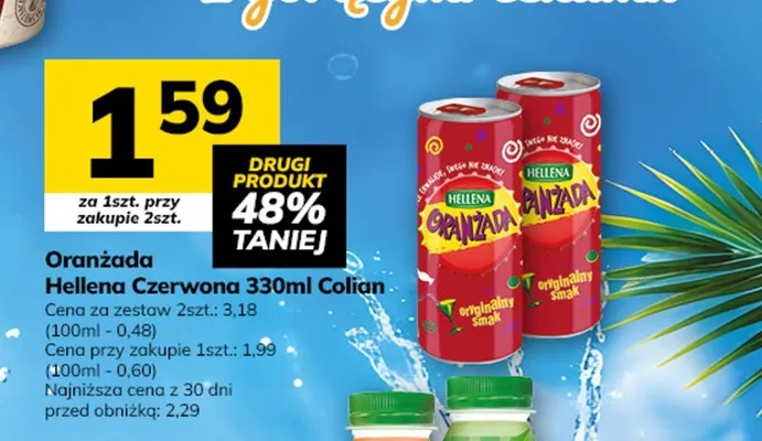 Oranżada Hellena czerwona 330 ml promocja w Hitpol