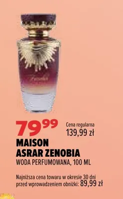 Woda perfumowana Maison Asrar Zenobia promocja w Drogerie Natura