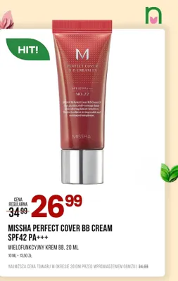 Krem BB Perfect Cover SPF42 PA+++ promocja w Drogerie Natura