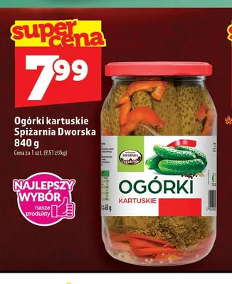 Ogórki kartuskie Spiżarnia Dworska promocja w TOPAZ