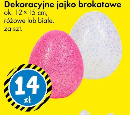 Dekoracyjne jajko brokatowe promocja w Tedi