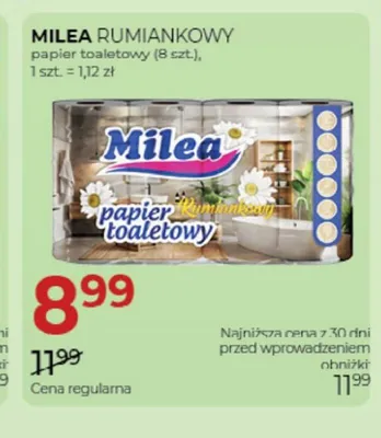 Papier toaletowy Milea Rumiankowy 8-pak promocja w Drogerie Jawa