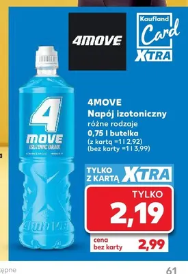 Napój izotoniczny 4Move promocja w Kaufland