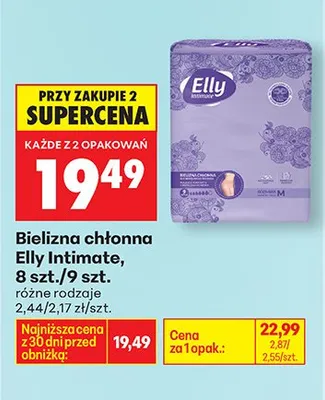 Bielizna chłonna Intimate promocja w Biedronka