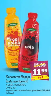 Koncentrat napoju Tropikalna pomarańcza Herbapol promocja w Arhelan