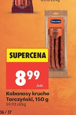Kabanosy kruche Tarczyński promocja w Biedronka