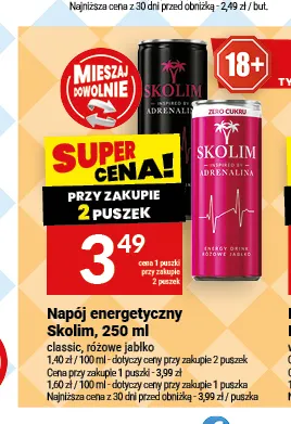 Napój energetyczny Skolim classic promocja w Twój Market