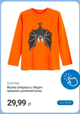 Bluzka chłopięca z długim rękawem pomarańczowa Cool Club promocja w Smyk