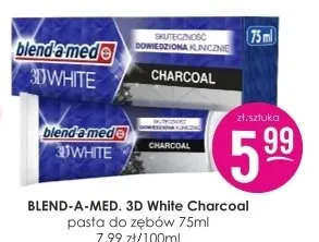 Pasta do zębów 3D White Charcoal 75ml Blend-A-Med promocja w Drogerie Jasmin