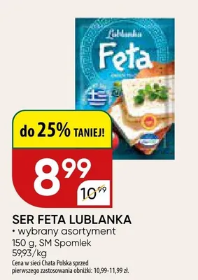 Ser feta lublanka wybrany asortyment promocja w Chata Polska