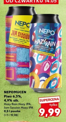 Piwo Nepomucen Jam Session Hazy IPA 4,9% alk. promocja w Kaufland