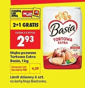 Mąka pszenna tortowa Extra Basia promocja w Biedronka