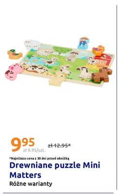 Drewniane puzzle Mini Matters promocja w Action