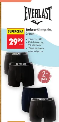 Bokserki męskie EVERLAST 2-pak promocja w Biedronka