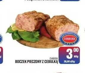 Boczek pieczony z cebulką Chabura promocja w Tomi Markt