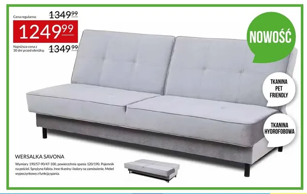 Wersalka Savona promocja w Abra Meble