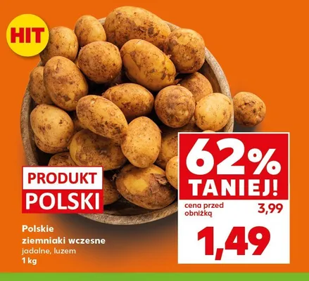 Ziemniaki wczesne jadalne polskie promocja w Kaufland