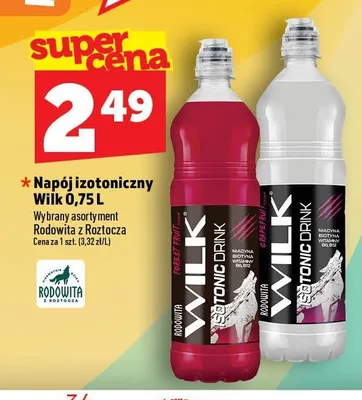 Napój izotoniczny o smaku owoców leśnych Rodowita z Roztocza Wilk promocja w TOPAZ