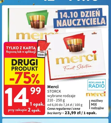 Czekoladki Merci Finest Selection promocja w Intermarche