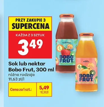 Sok Bobo Frut promocja w Biedronka