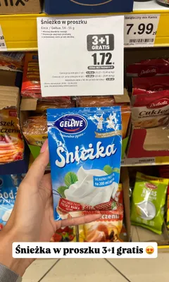 Śnieżka w proszku Gellwe promocja w Dino