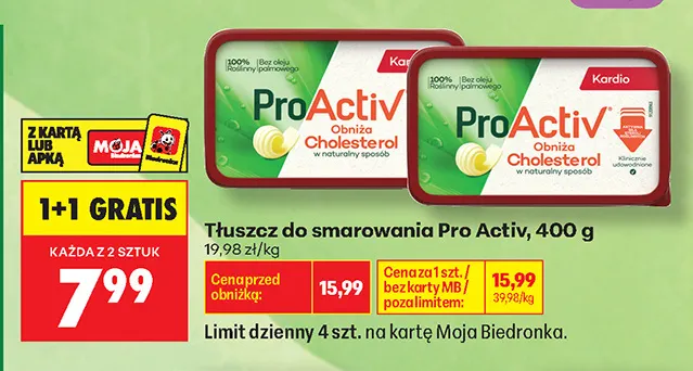 Tłuszcz do smarowania Pro Activ promocja w Biedronka
