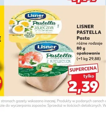 Pasta z krewetkami Pastella Lisner promocja w Kaufland